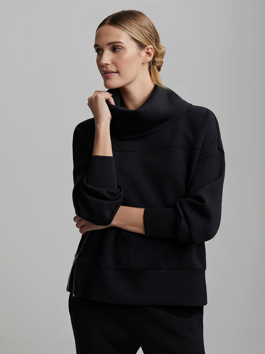 Varley Priya Longline Sweatshirt in Black Minette Boutique