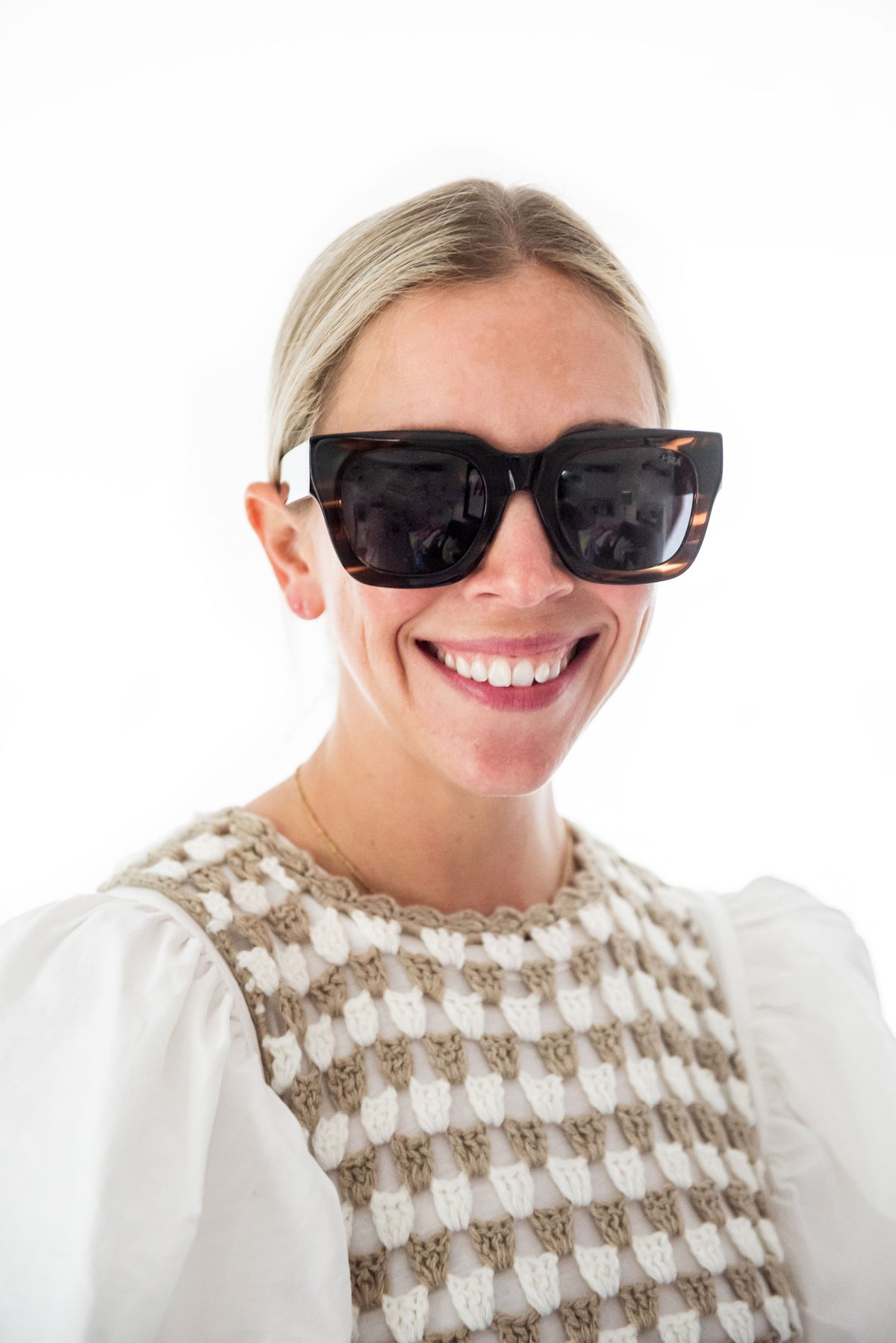 Jolene Sunglasses in Tiger Stripe with Brown Polarized Lens