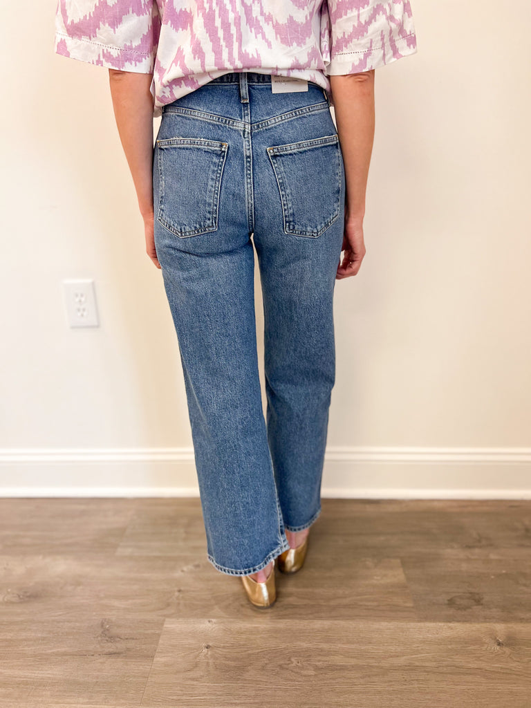Agolde Harper Midrise Relaxed Straight Jean in Moore
