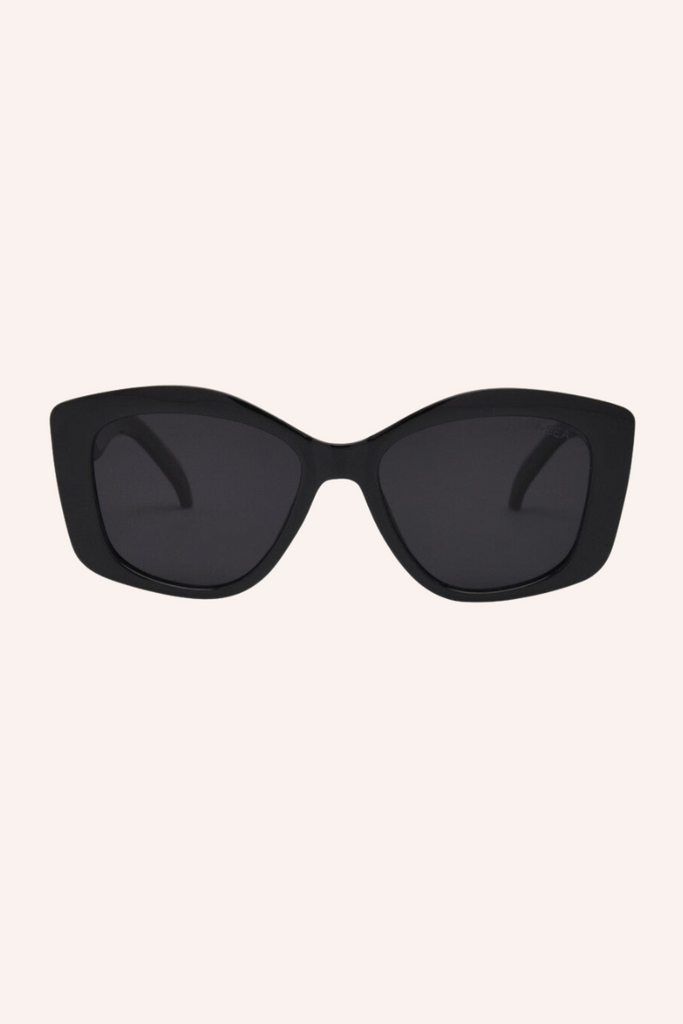 Paige Sunglasses in Black with Smoke Polarized Lens