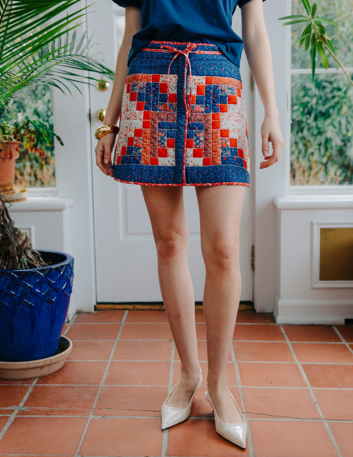 Love the Label Louise Skirt in Blue Multi | Minette Boutique