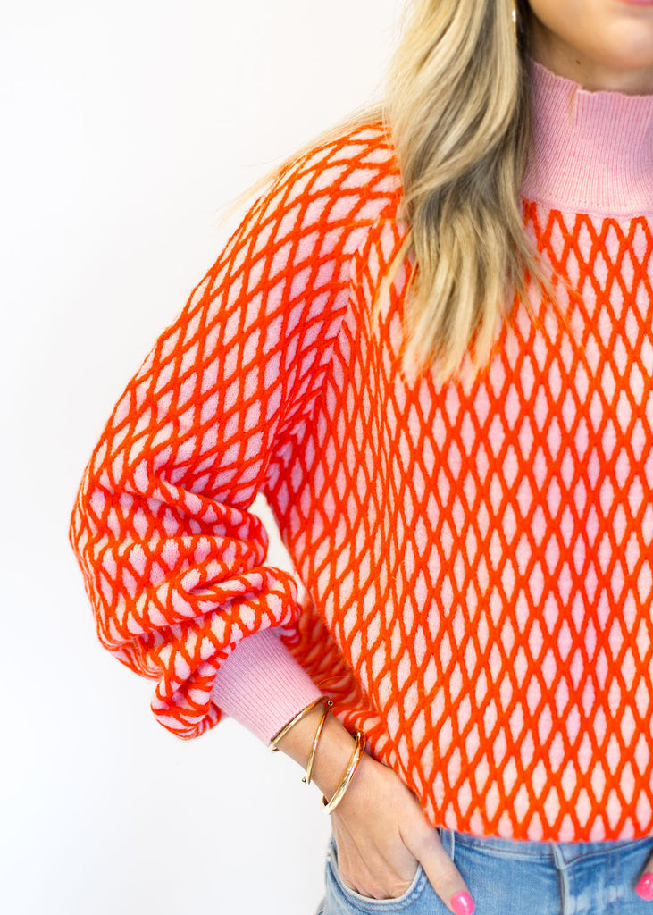 Pilot Sweater in Pink and Orange