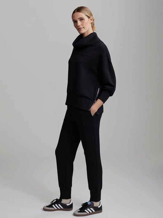 Varley Priya Longline Sweatshirt in Black
