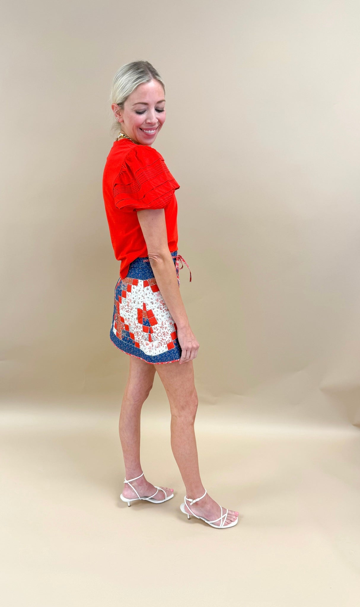 Love the Label Louise Skirt in Blue Multi | Minette Boutique