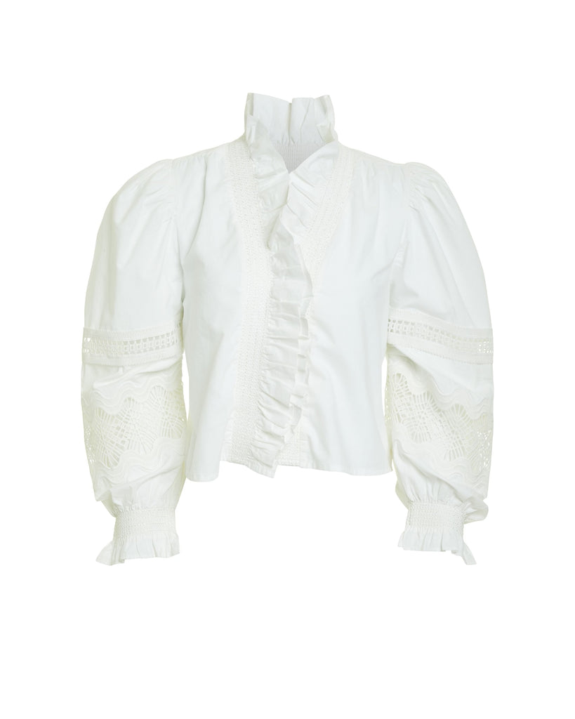 Love the Label Long Sleeve Zuri Top in White