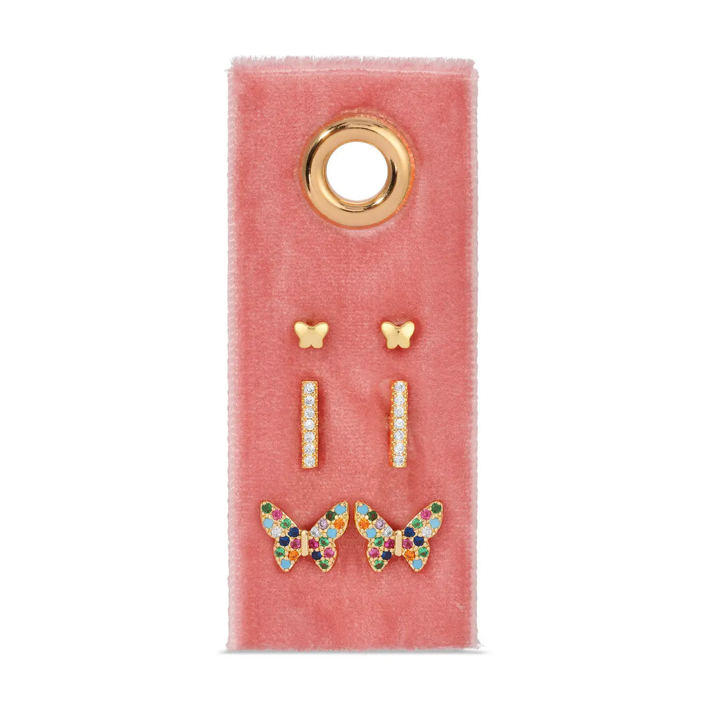 Butterfly Velvet Stud Gift Set