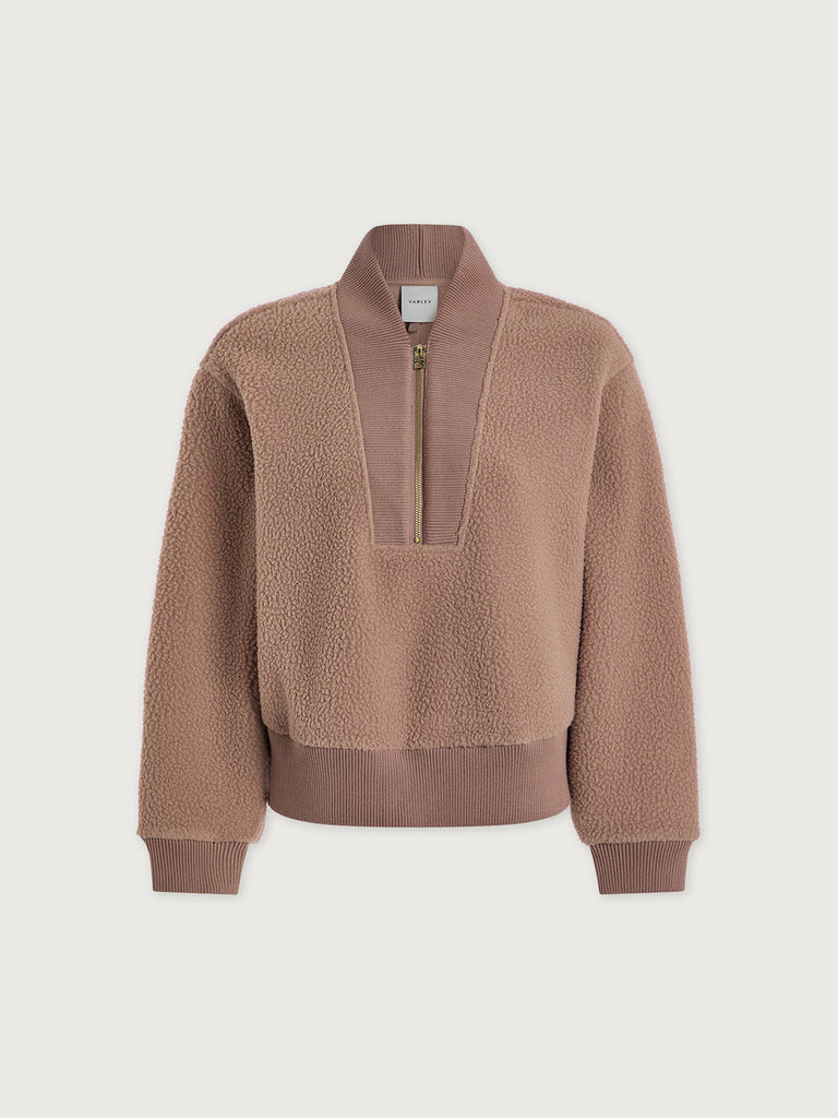 Varley Mumford Half Zip Fleece in Ginger Snap | Minette Boutique