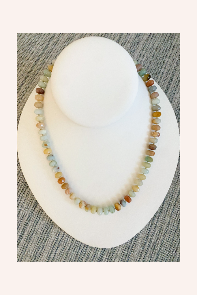 Gemstone Necklace with Gold Clasp in Miller