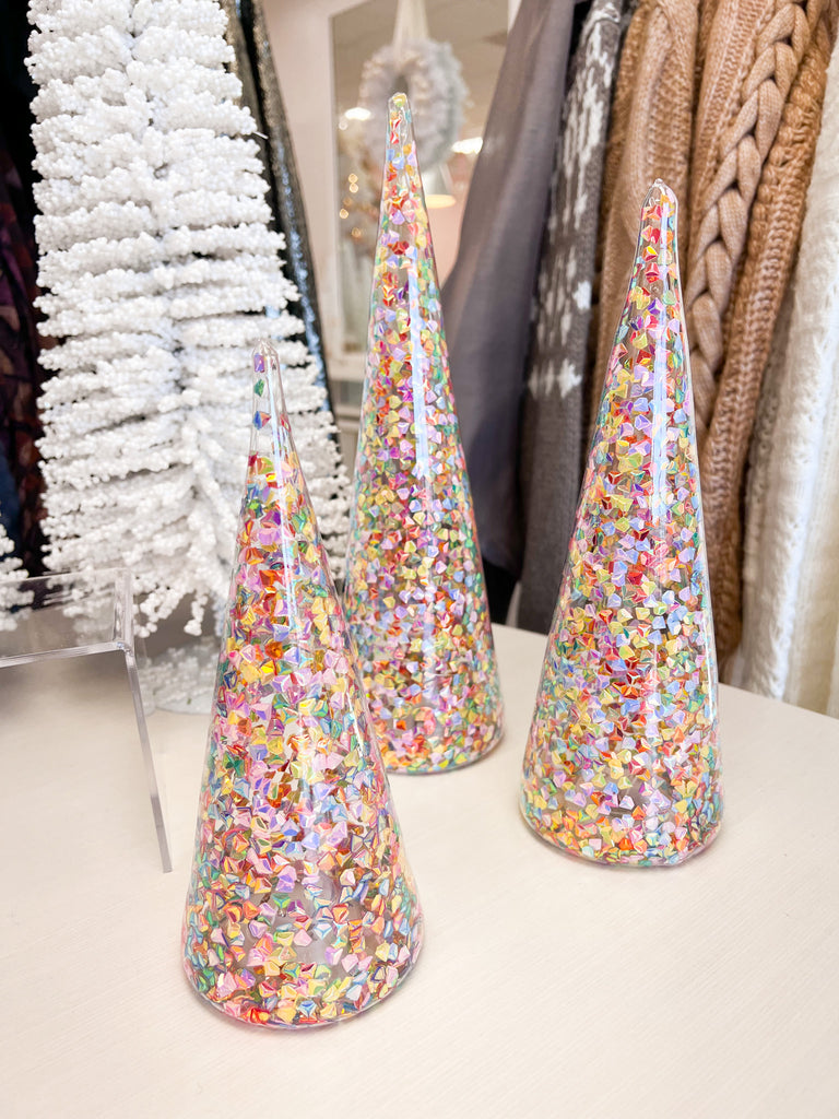 LED Multicolor Sequin Tree- 11.75"