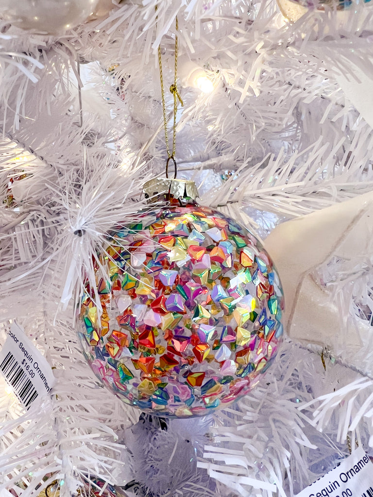 Multicolor Sequin Ornament- 3"