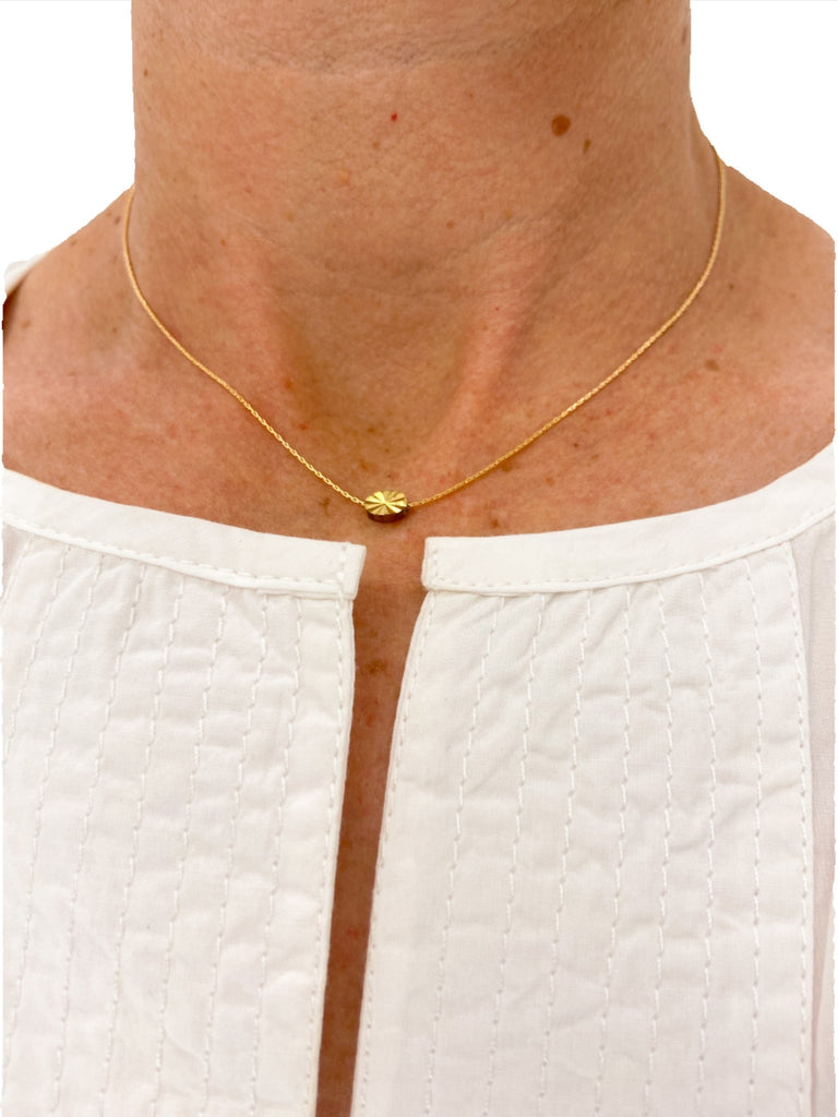 Faceted Gold Bead Choker