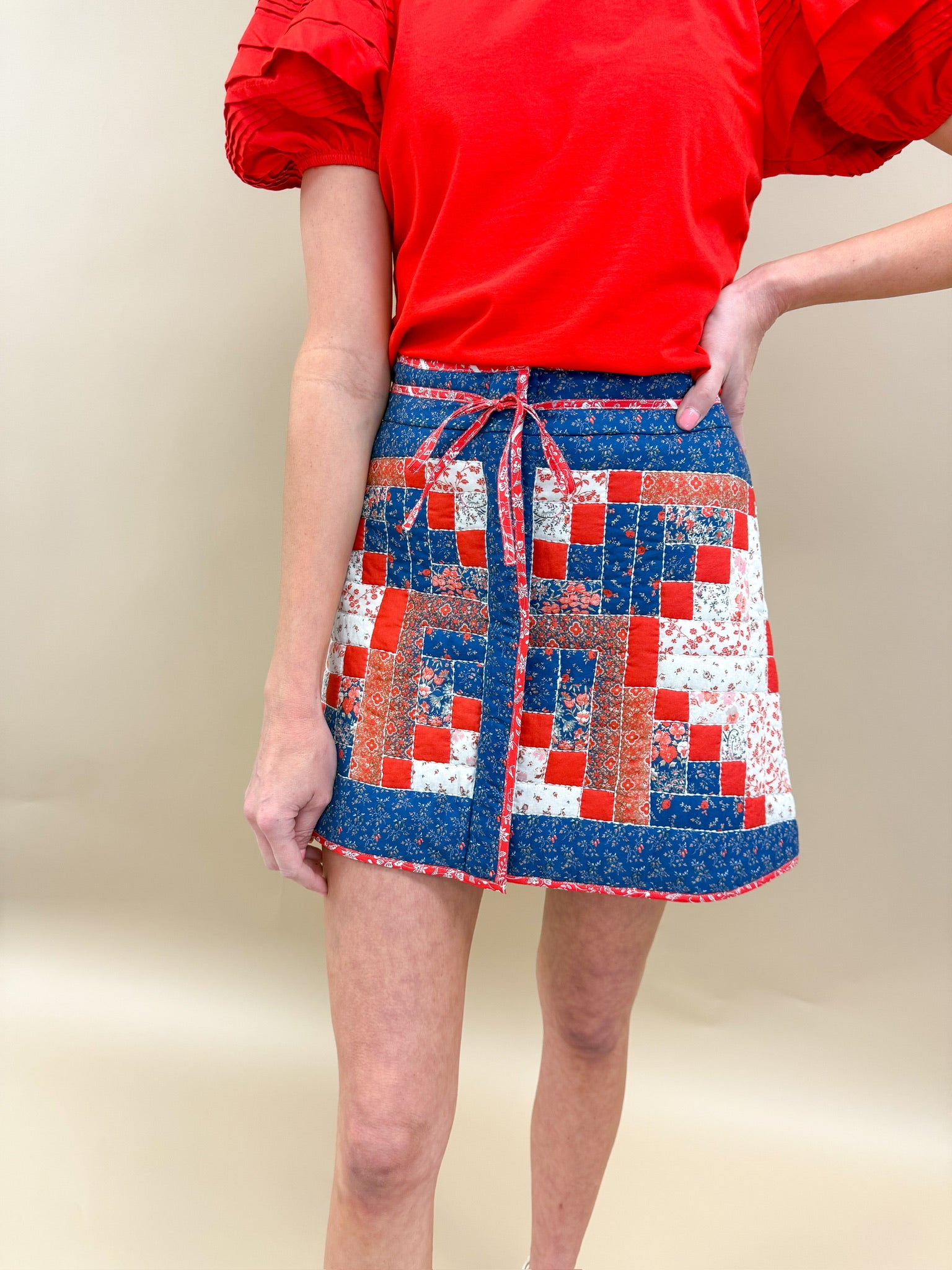 Love the Label Louise Skirt in Blue Multi | Minette Boutique