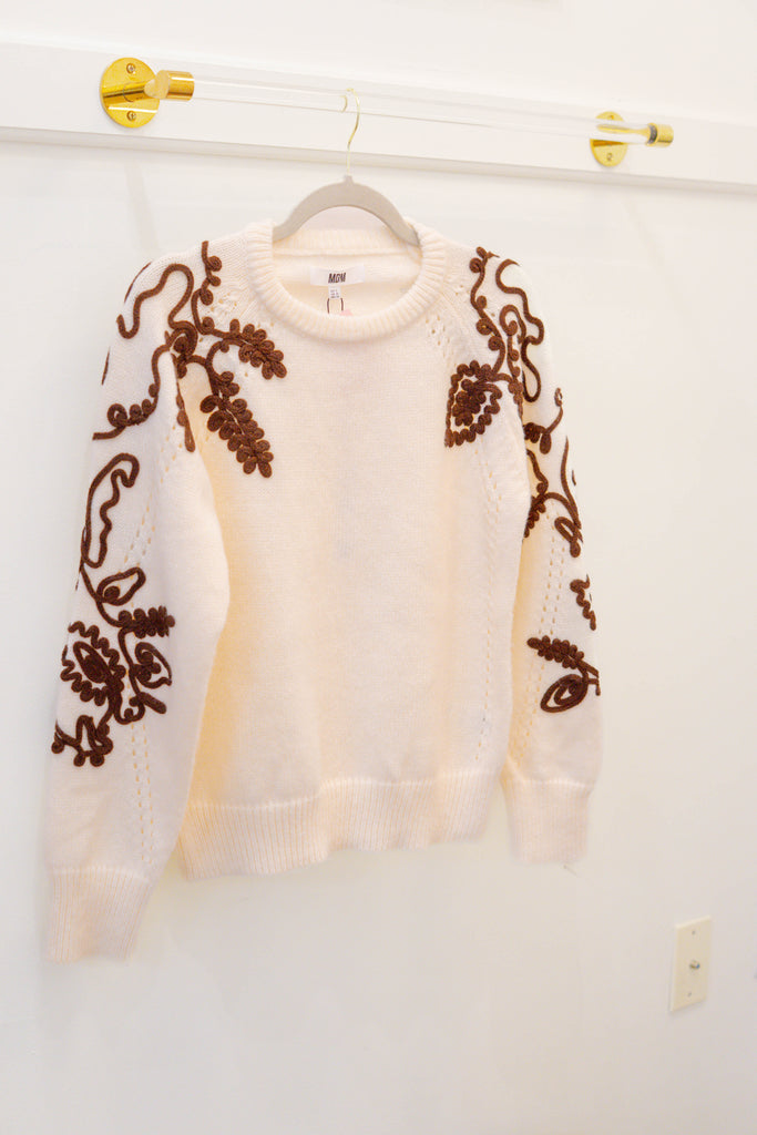 Knitted Sweater in Ecru