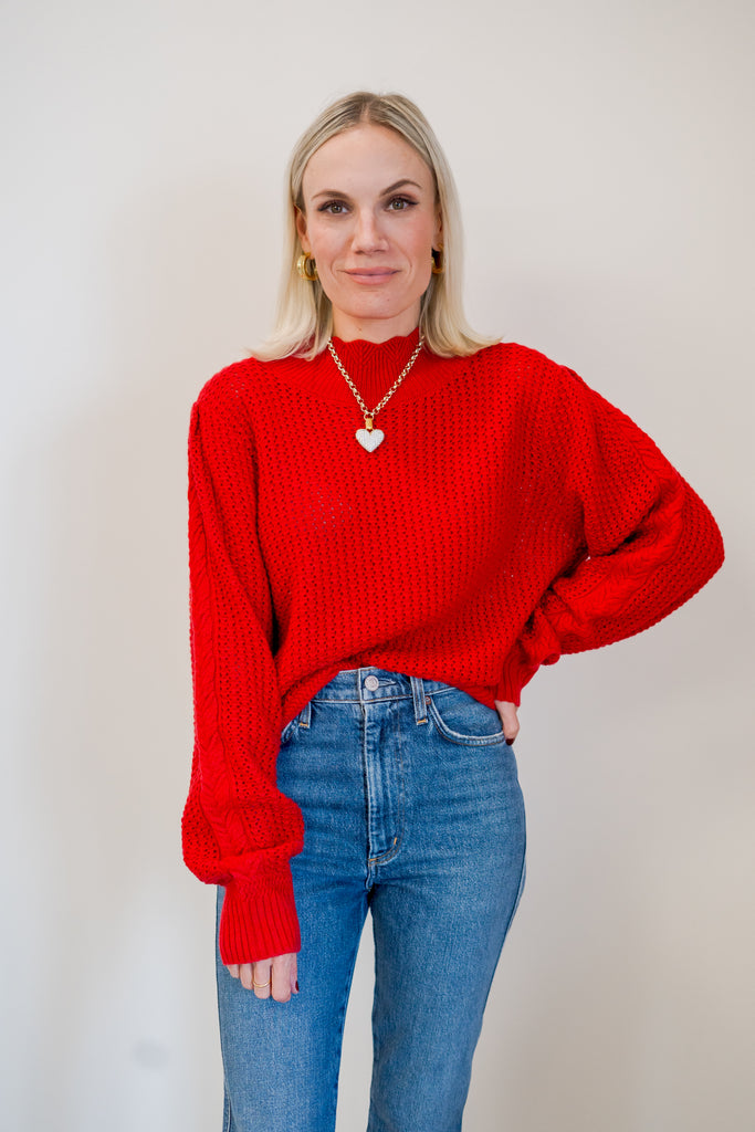 Suncoo Psira Short Openwork Knit Top- Chocolate