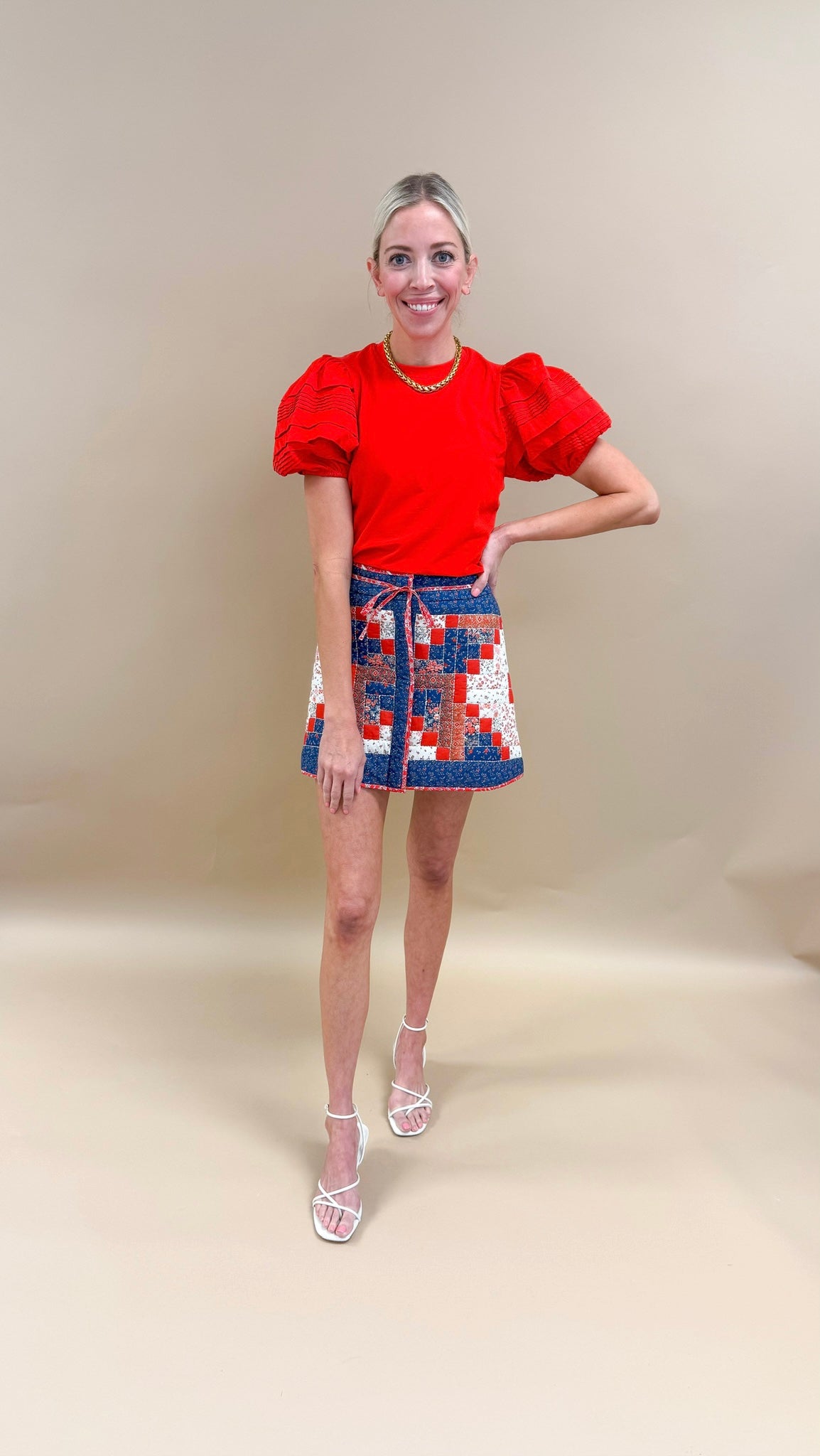 Love the Label Louise Skirt in Blue Multi | Minette Boutique