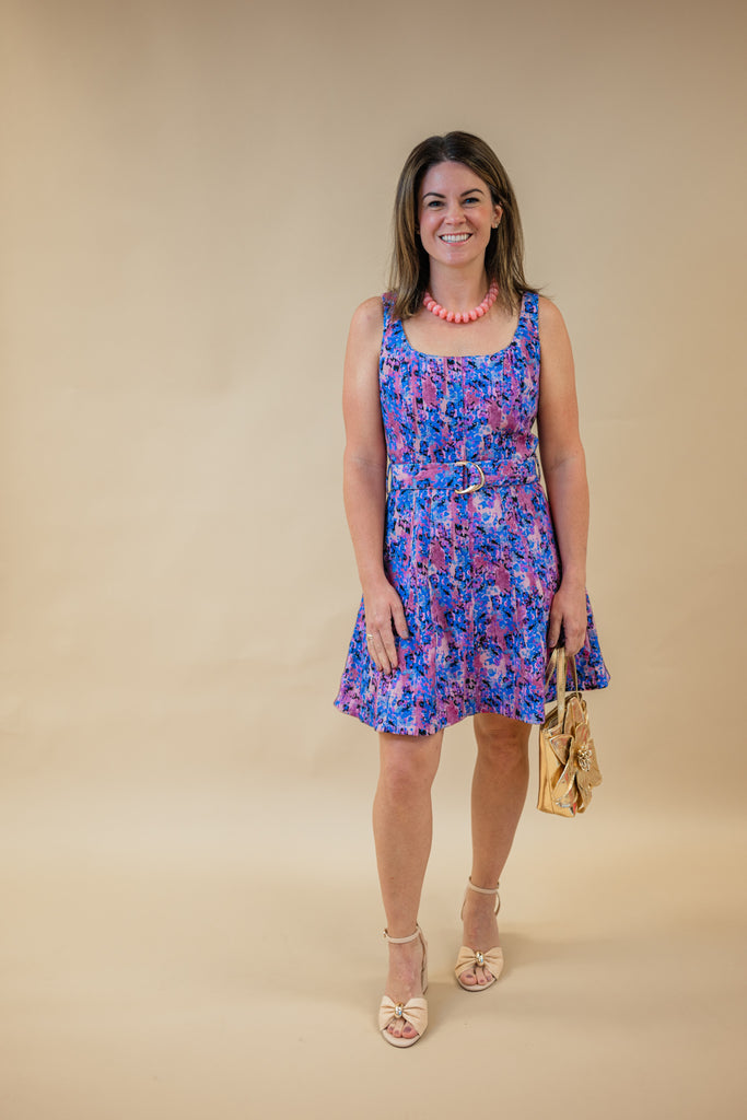 karina grimaldi mini dress Karina Grimaldi Eden Denim Print Mini Dress in Primavera M