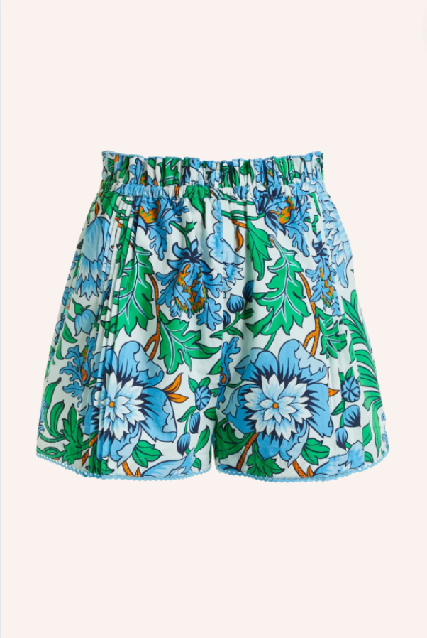 Love the Label Elastic Waist Shorts in Betty Blue Floral Print