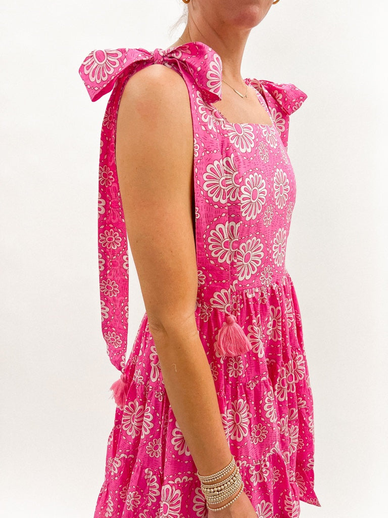 Mille Kiara Dress in Pink Daisy
