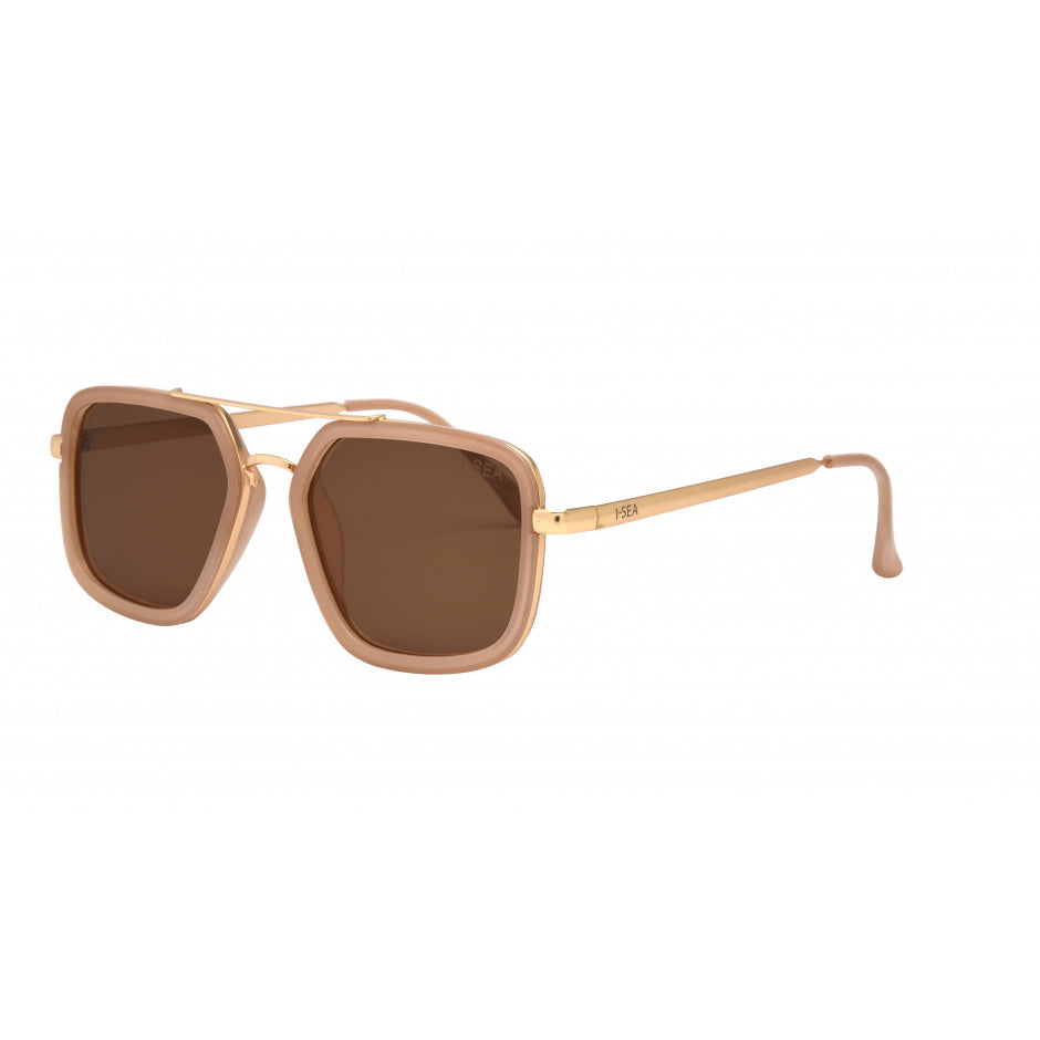 Cruz Sunglasses in Oatmeal with Brown Polarized Lens