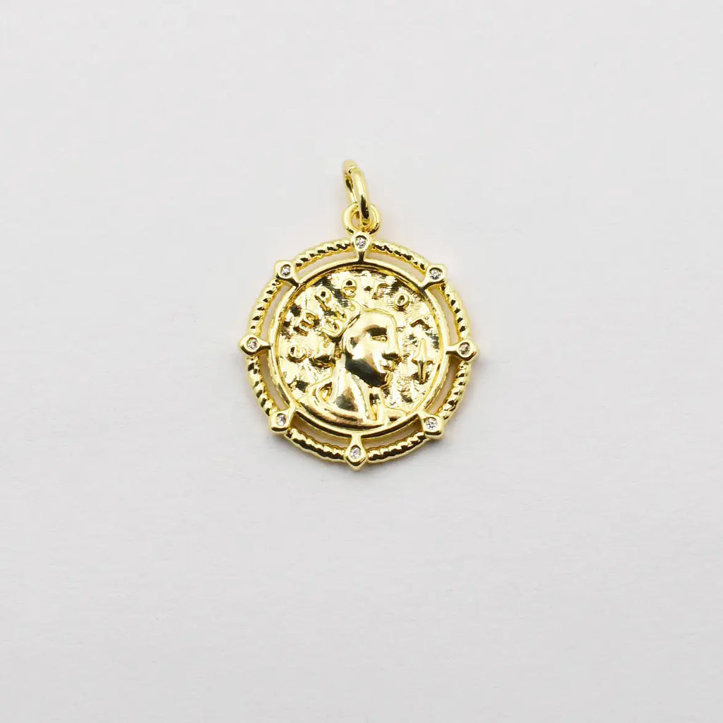 Coin Charm in Gold