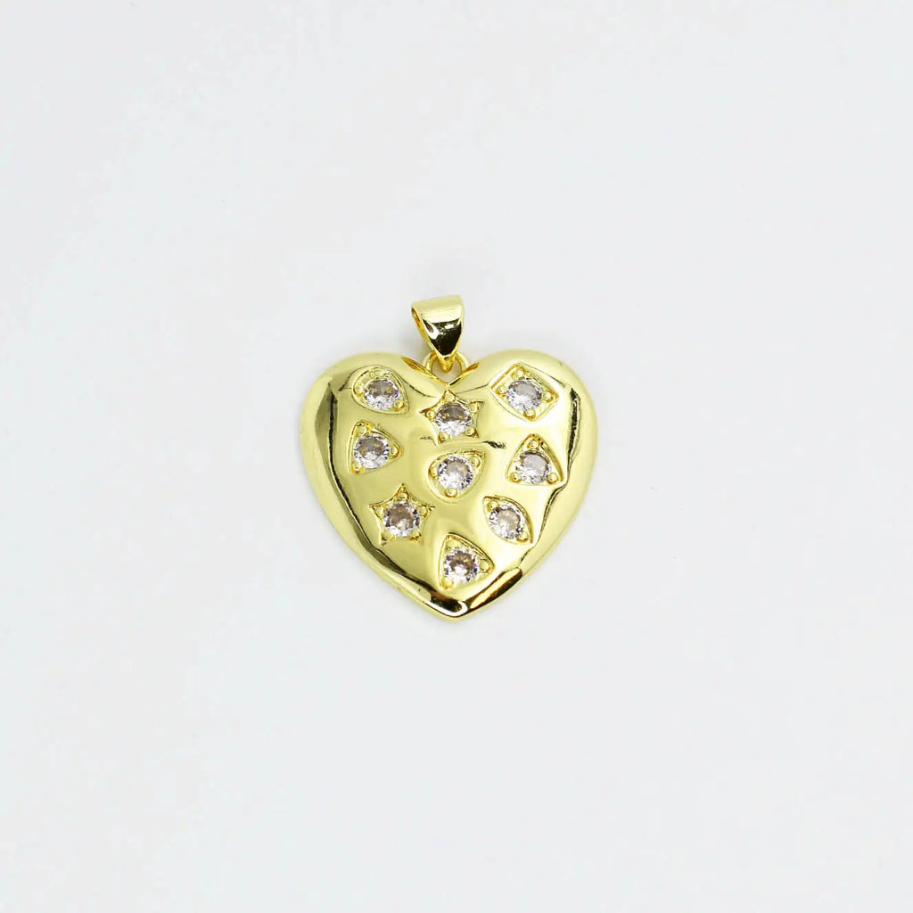Big Heart Charm in Gold