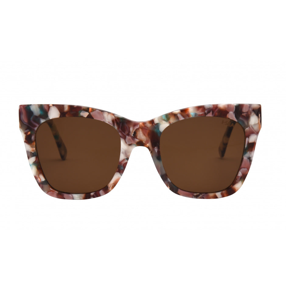 Billie Sunglasses in Pink Pearl with Brown Polarized Lens