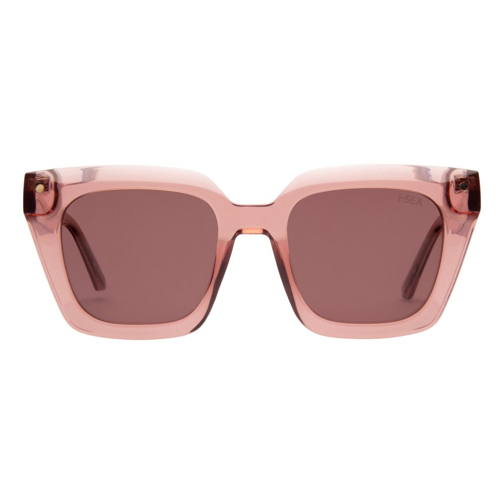 Jemma Sunglasses in Watermelon with Plum Polarized Lens
