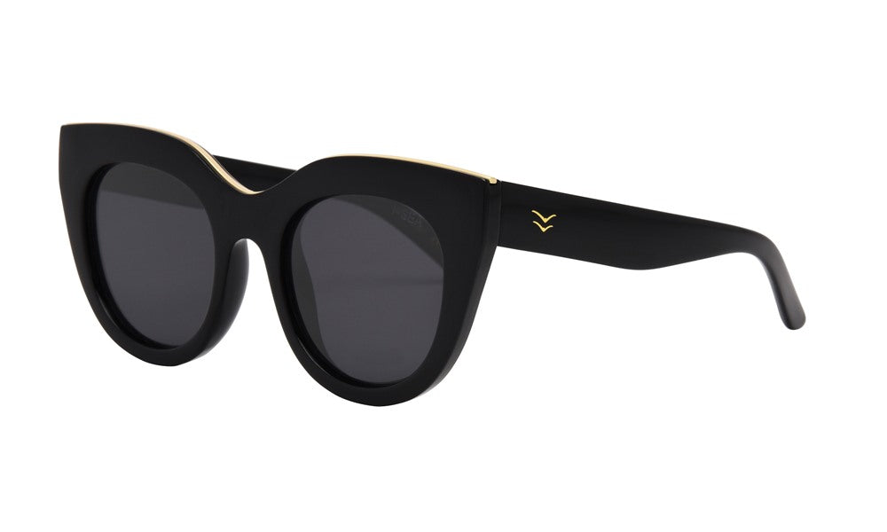 Lana Sunglasses in Black with Smoke Polarized Lens