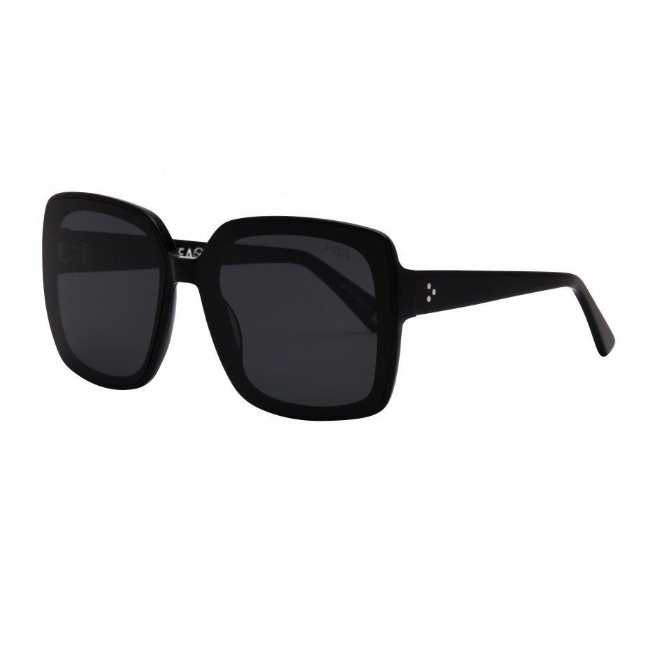 Stella Sunglasses in Black with Smoke Polarized Lens