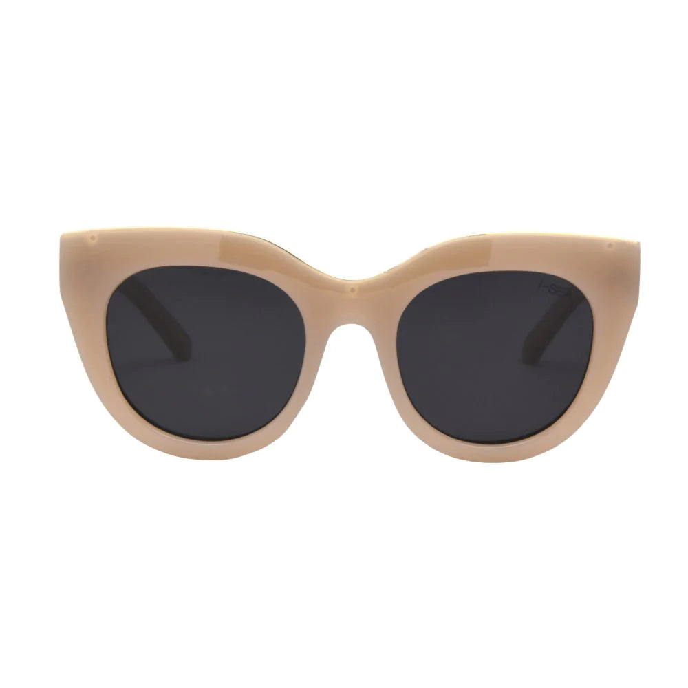 Lana Sunglasses in Oatmeal with Smoke Polarized Lens